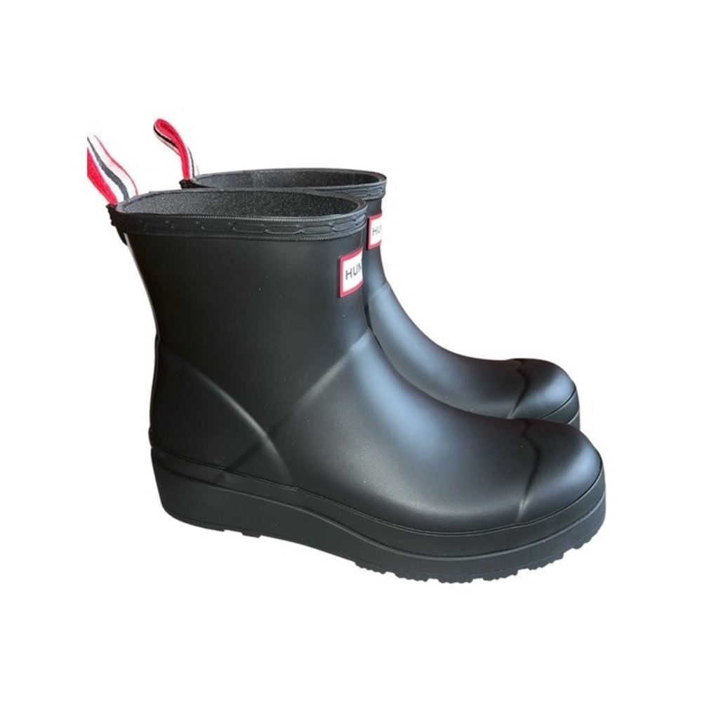 Hunter Play Short Rain Boots Women's Size 7 Black Waterproof Rubber